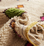 Hand-Knotted Wool  Carpet, Colorful Geometric Patterns, Bohemian Floor BerberArt