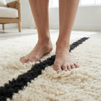 Moroccan Cream Shag Rug – Authentic Beni Ourain