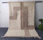 Handmade Beni Ourain Rug – Geometric Boho Carpet