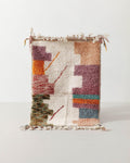 Handcrafted Moroccan Rug, Geometric Block Shag Rug, Mid-Century Modern Boho Decor