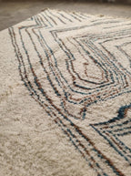 Hand-Woven Beni Ourain Moroccan Wool Rug – Authentic Area Carpet