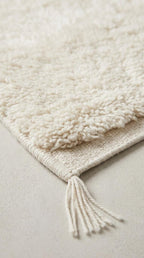 Moroccan Wool Rug, Cream  authentic Wool Beni Ourain Rug
