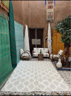 Hand-Woven Moroccan Wool Rug, Tribal Berber Design, Atlas Mountains Home Decor