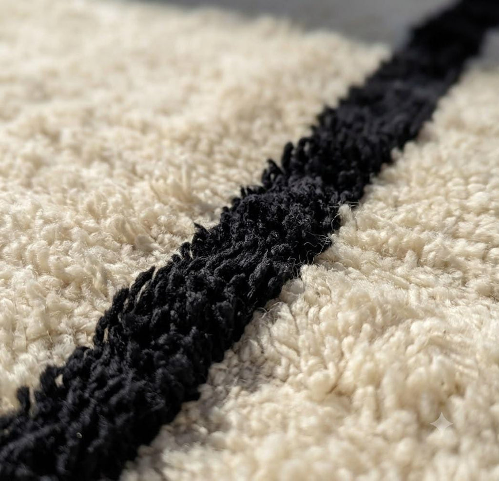 Moroccan Cream Shag Rug – Authentic Beni Ourain