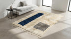 Morrocan Rug, Geometric Area Rug, Plush Hand-Tufted Boho Wool Rug