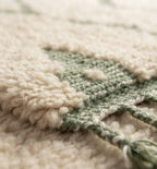 Sage Green Berber Wool Rug – Boho Geometric Decor
