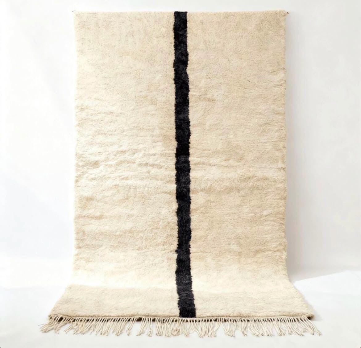 Moroccan Cream Shag Rug – Authentic Beni Ourain
