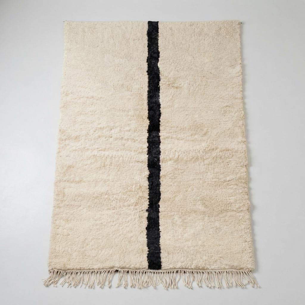 Moroccan Cream Shag Rug – Authentic Beni Ourain