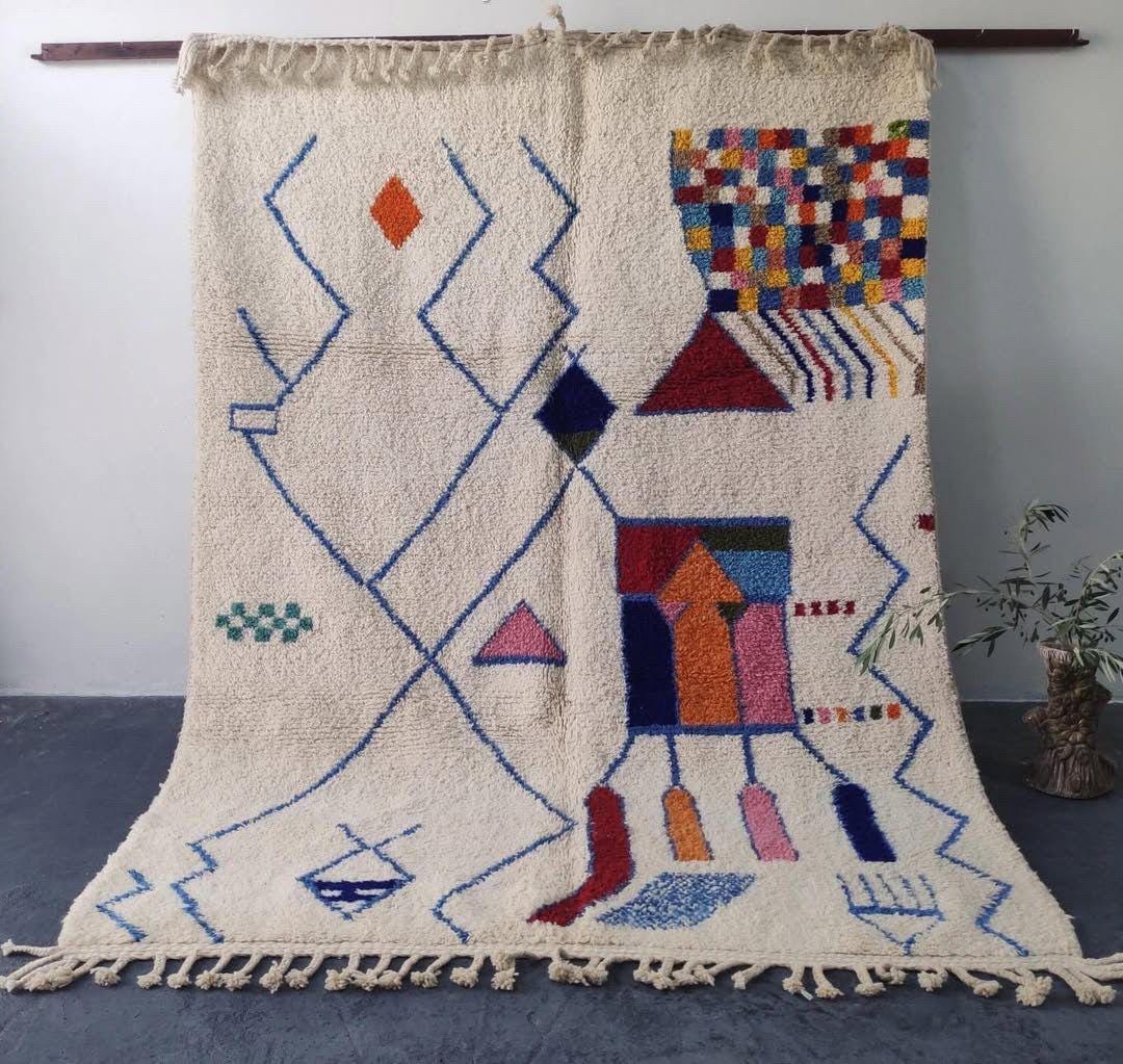 Authentic Beni Ourain Rug – Minimalist Boho Wool