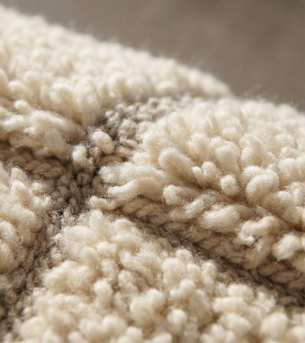 Moroccan Traditional Wool Rug. Hand-Woven Rug ,Tribal Berber DisignAtlas Mountains Decor