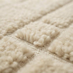 Moroccan Rug, Cream  authentic Wool Beni Ourain Rug, Authentic Moroccan Geometric Carpet