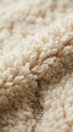 Moroccan Wool Rug, Cream  authentic Wool Beni Ourain Rug