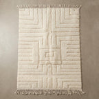 Moroccan Traditional Wool Rug. Hand-Woven Rug ,Tribal Berber DisignAtlas Mountains Decor