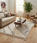 Hand-Woven Beni Ourain Moroccan Wool Rug – Authentic Area Carpet