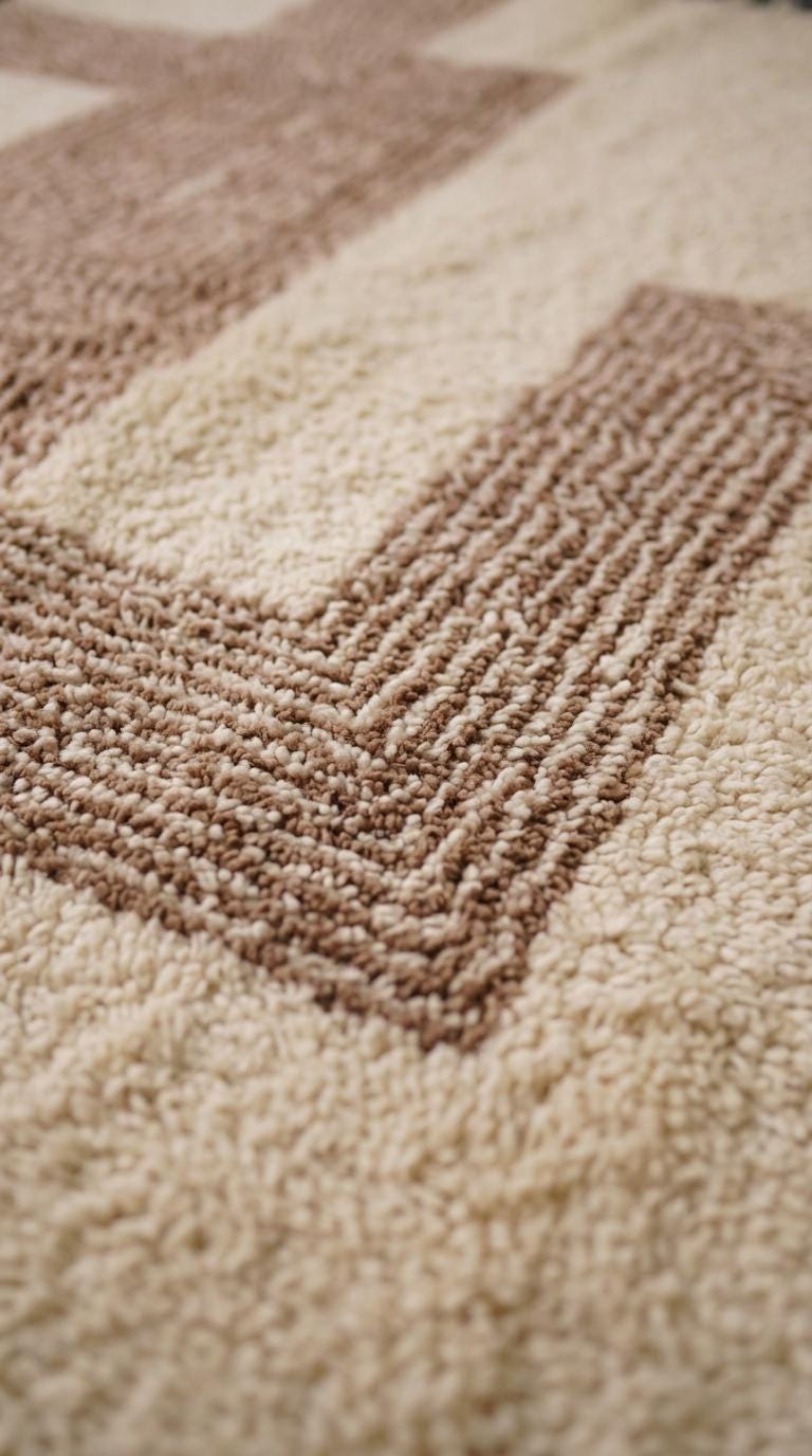 Handmade Beni Ourain Rug – Geometric Boho Carpet