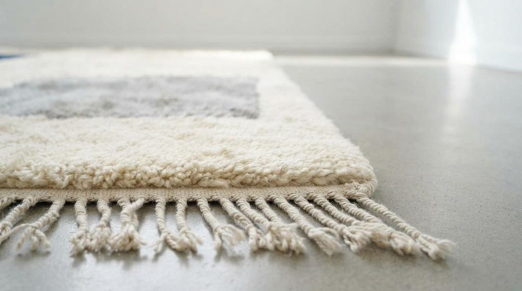 Morrocan Rug, Geometric Area Rug, Plush Hand-Tufted Boho Wool Rug
