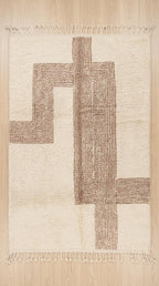 Handmade Beni Ourain Rug – Geometric Boho Carpet