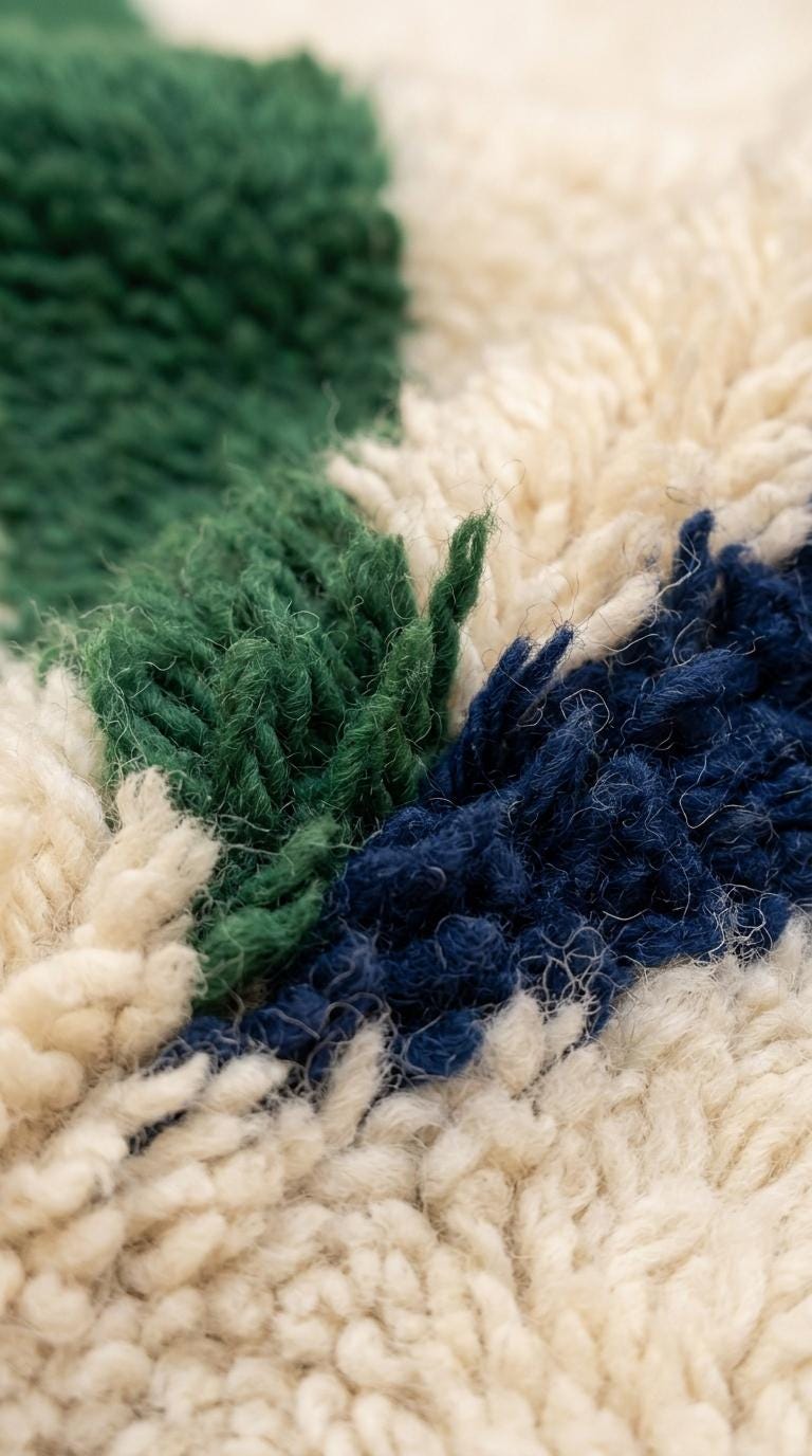 Hand-Tufted Moroccan Rug, Chevron Shag Rug, Boho Geometric Stripe Decor