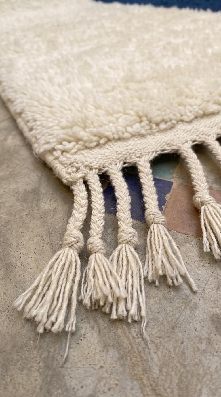 Hand-Tufted Moroccan Rug, Chevron Shag Rug, Boho Geometric Stripe Decor