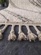 Hand-Woven Beni Ourain Moroccan Wool Rug – Authentic Area Carpet