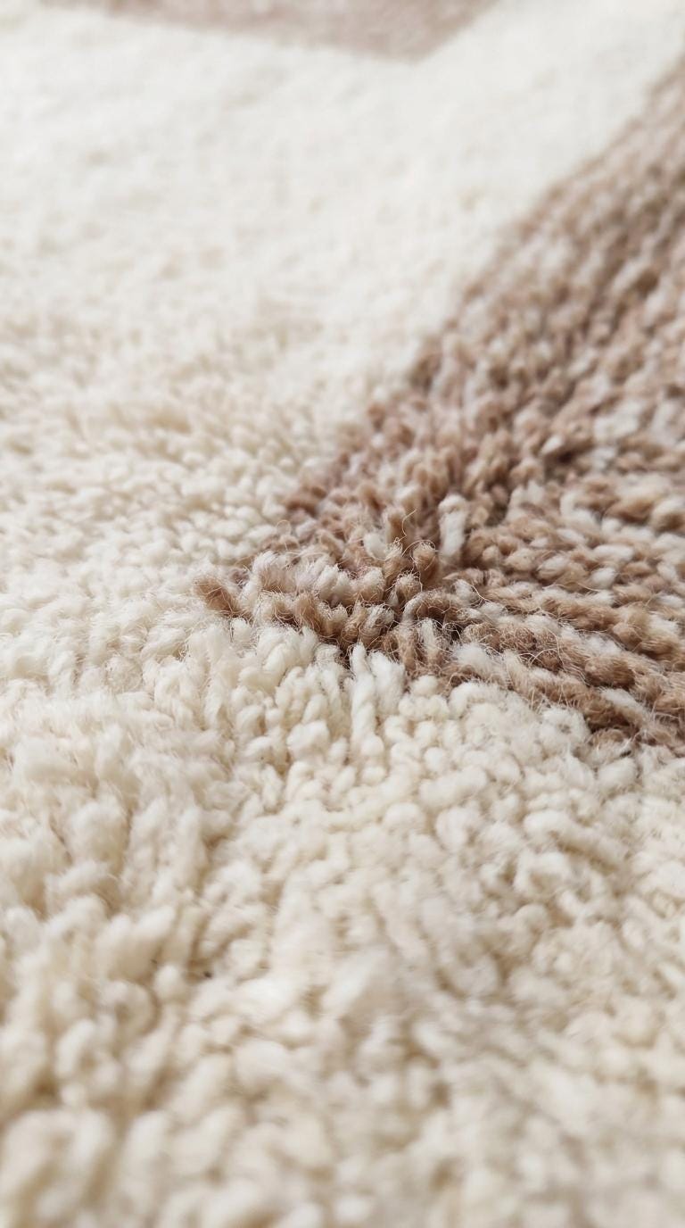 Handmade Beni Ourain Rug – Geometric Boho Carpet