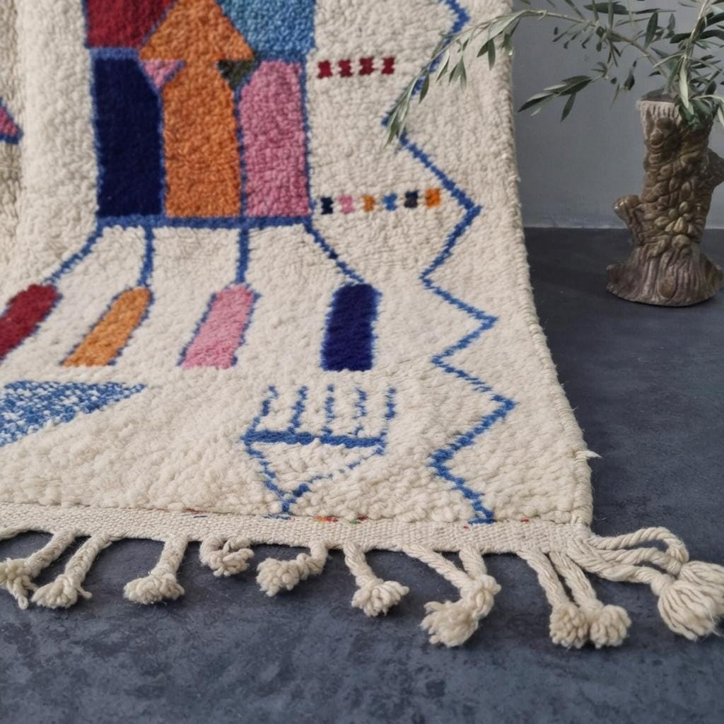 Authentic Beni Ourain Rug – Minimalist Boho Wool