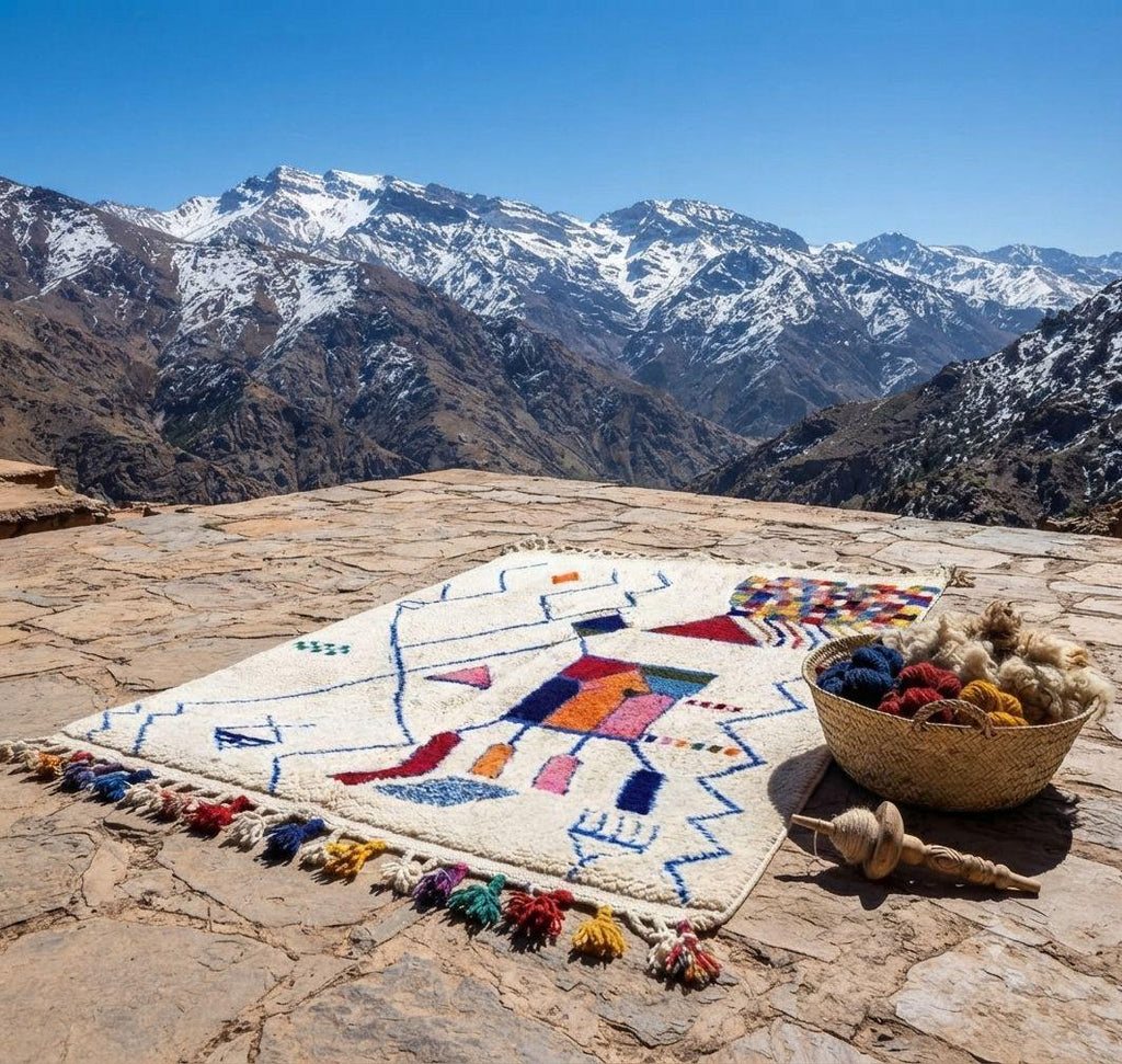 Authentic Beni Ourain Rug – Minimalist Boho Wool