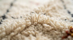 Hand-Knotted Wool Rug | Modern Moroccan Diamond Pattern, Cream Base